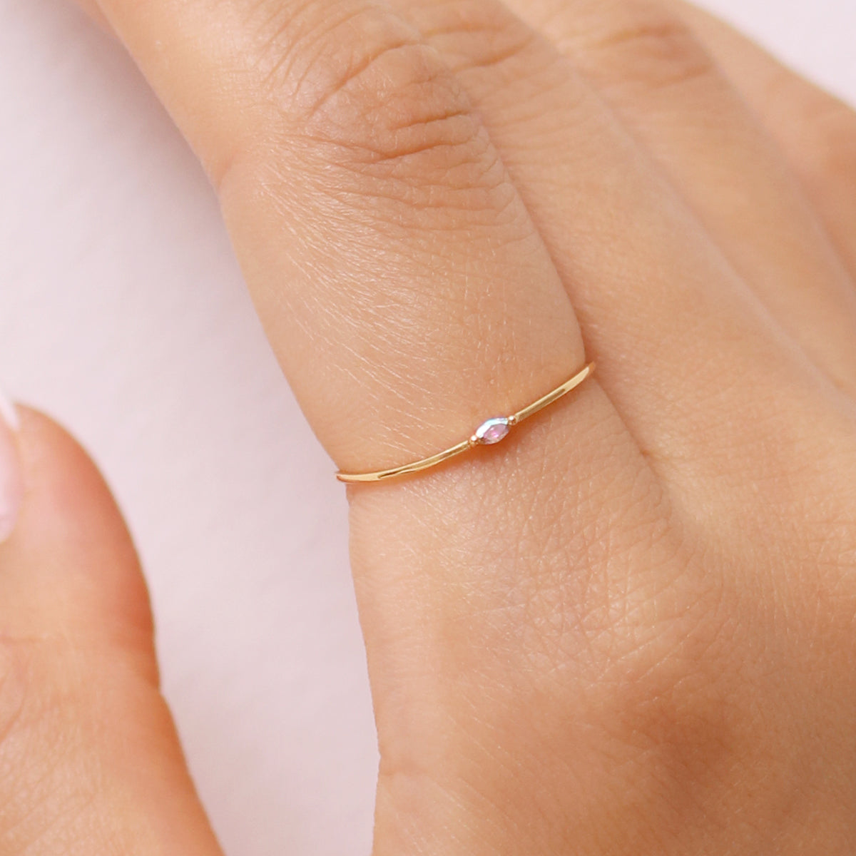 Smoky Topaz Simple Ring