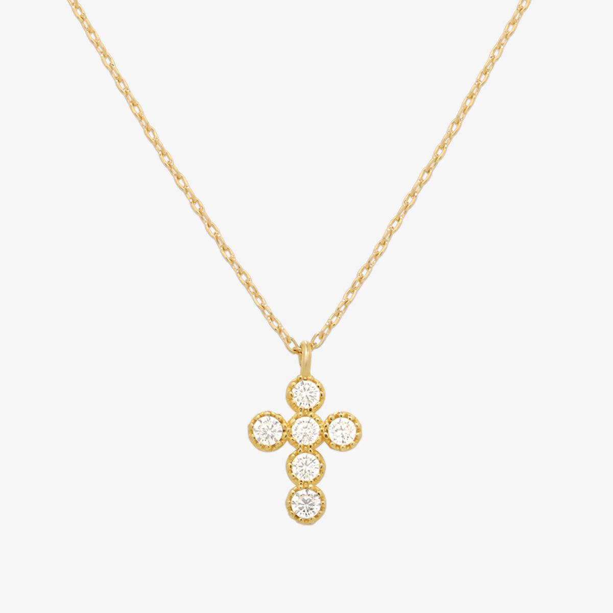 Cubic cross necklace