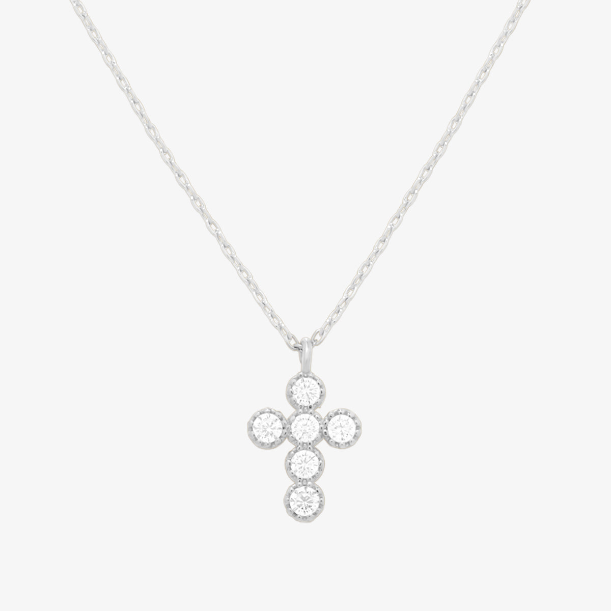 Cubic cross necklace