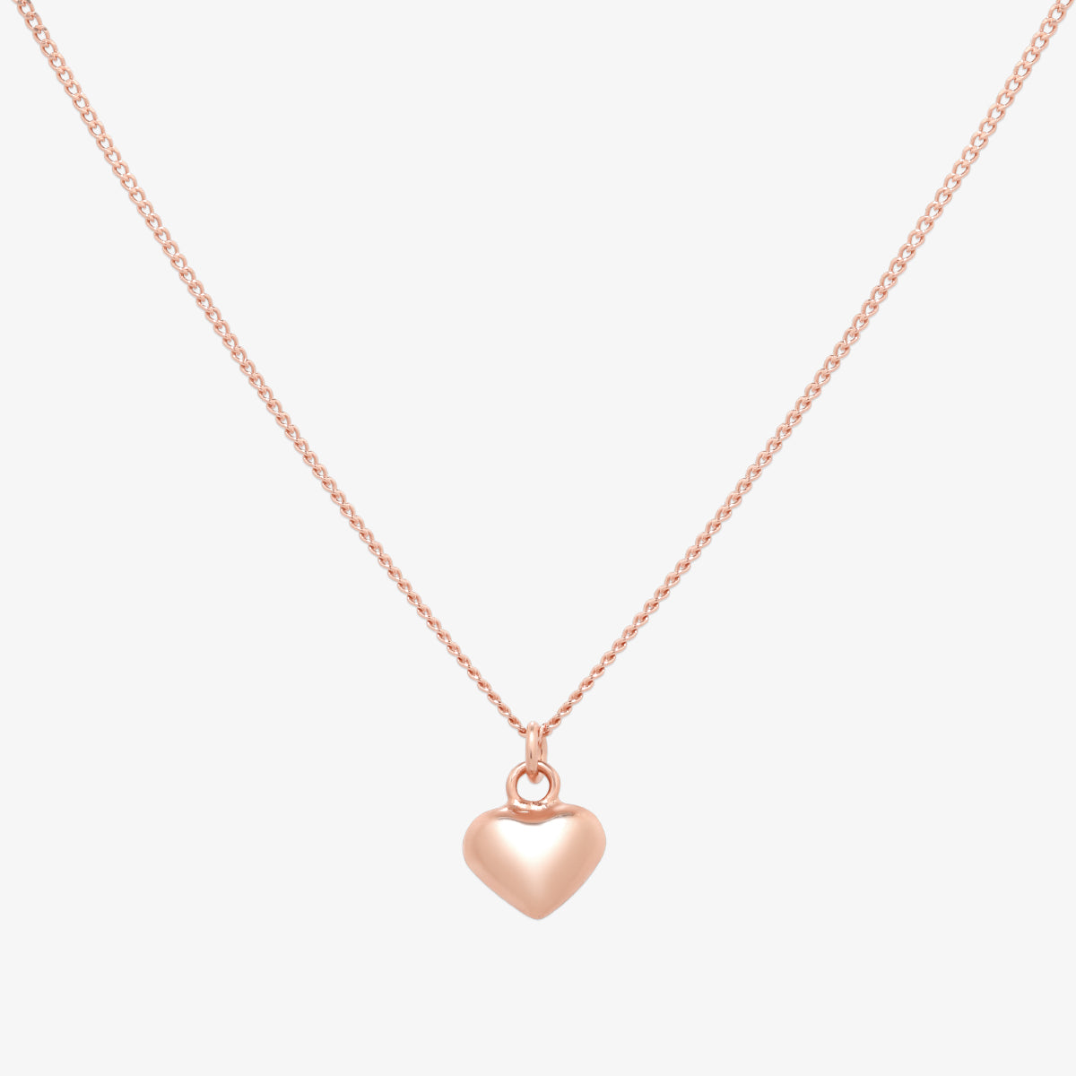 Filled heart pendant necklace