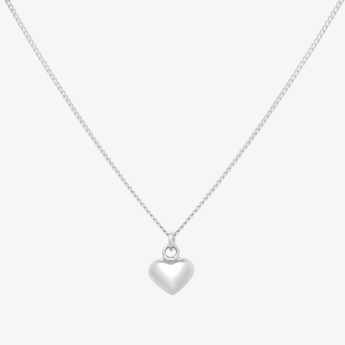 Filled heart pendant necklace