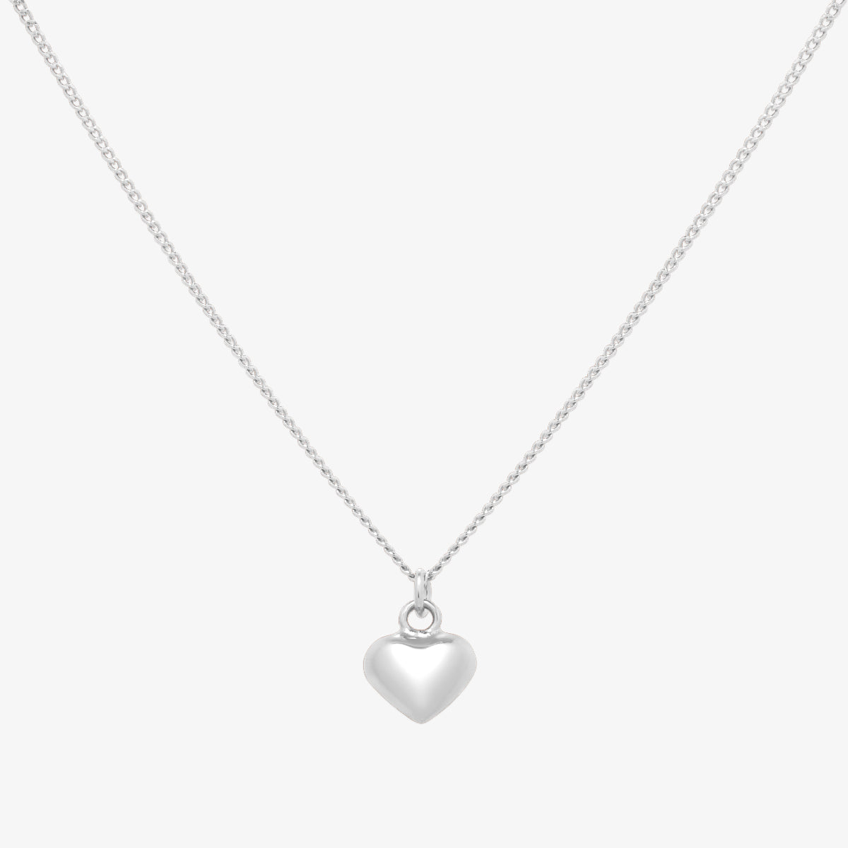 Filled heart pendant necklace