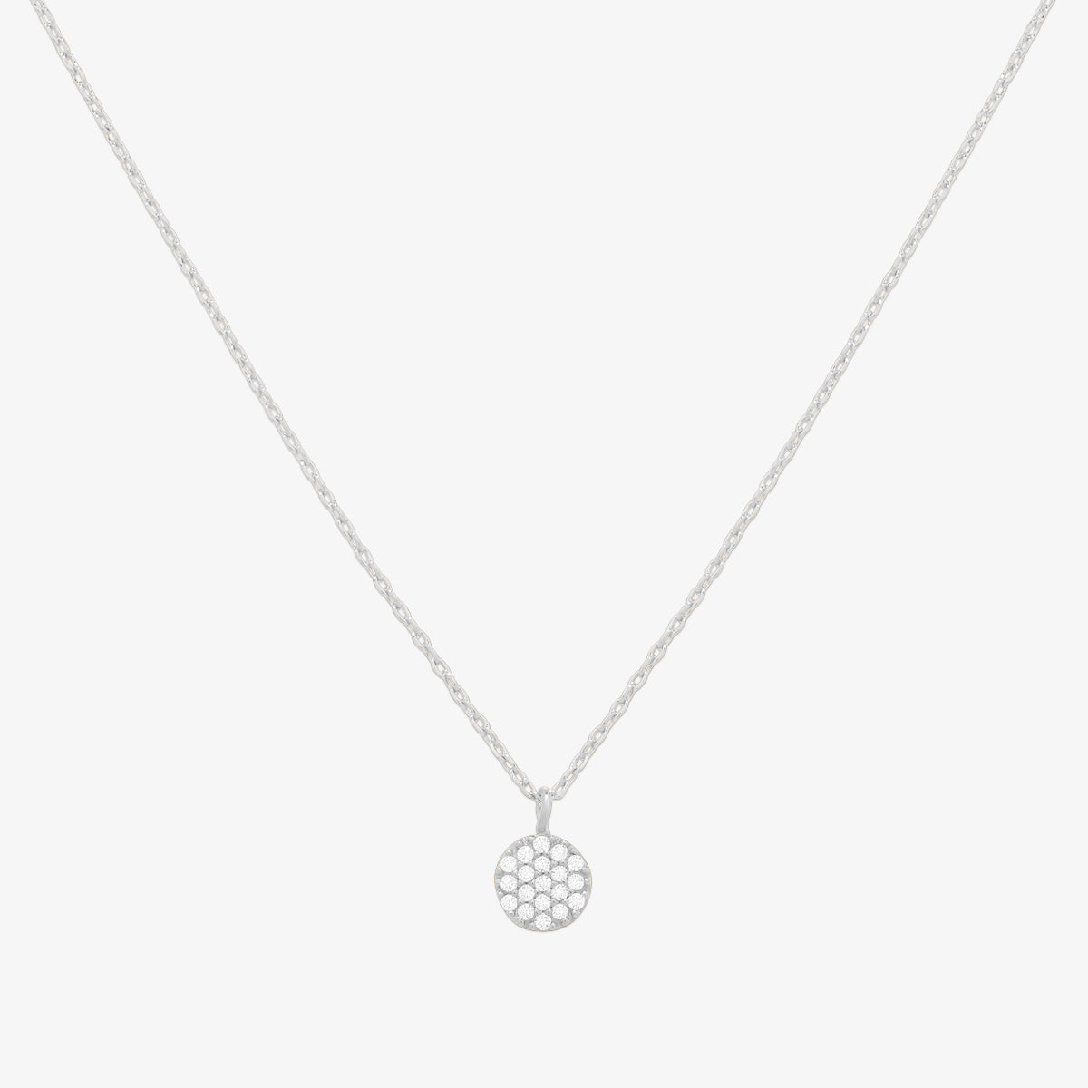 Circle cubic pendant necklace