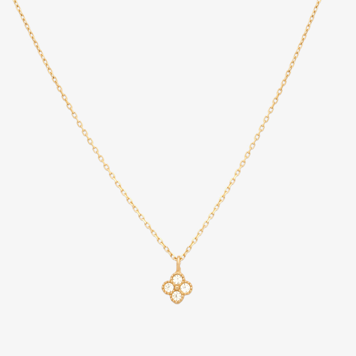 Clover cubic pendant necklace