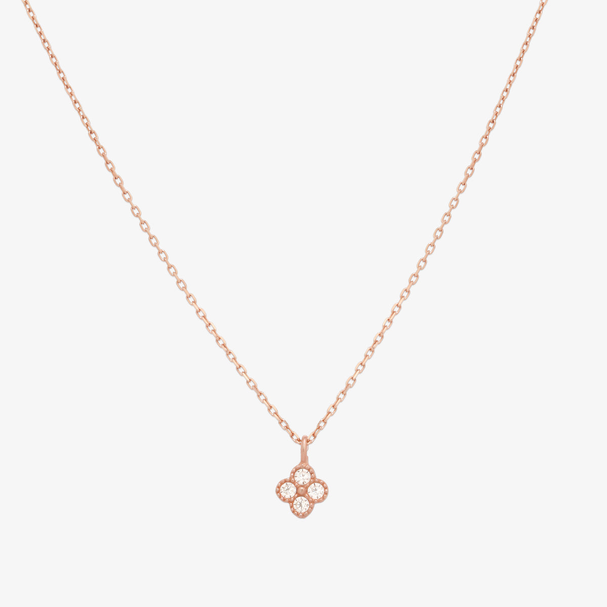 Clover cubic pendant necklace