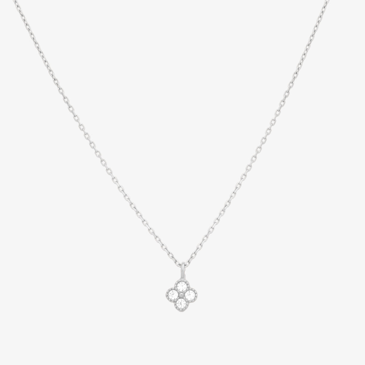 Clover cubic pendant necklace