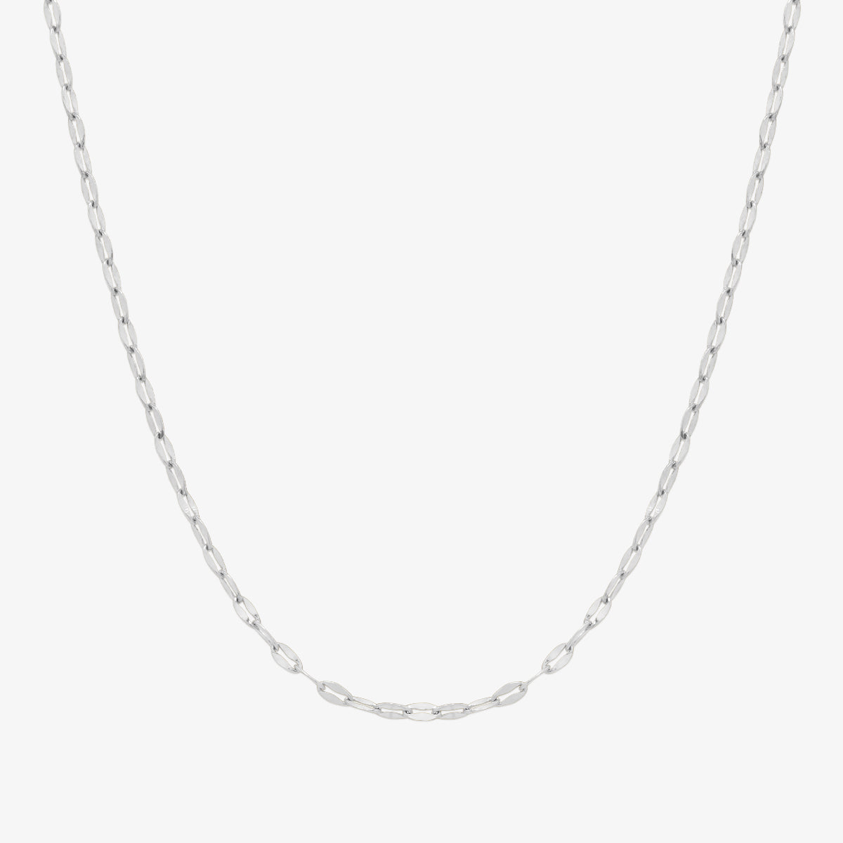 Thin oval chain necklace