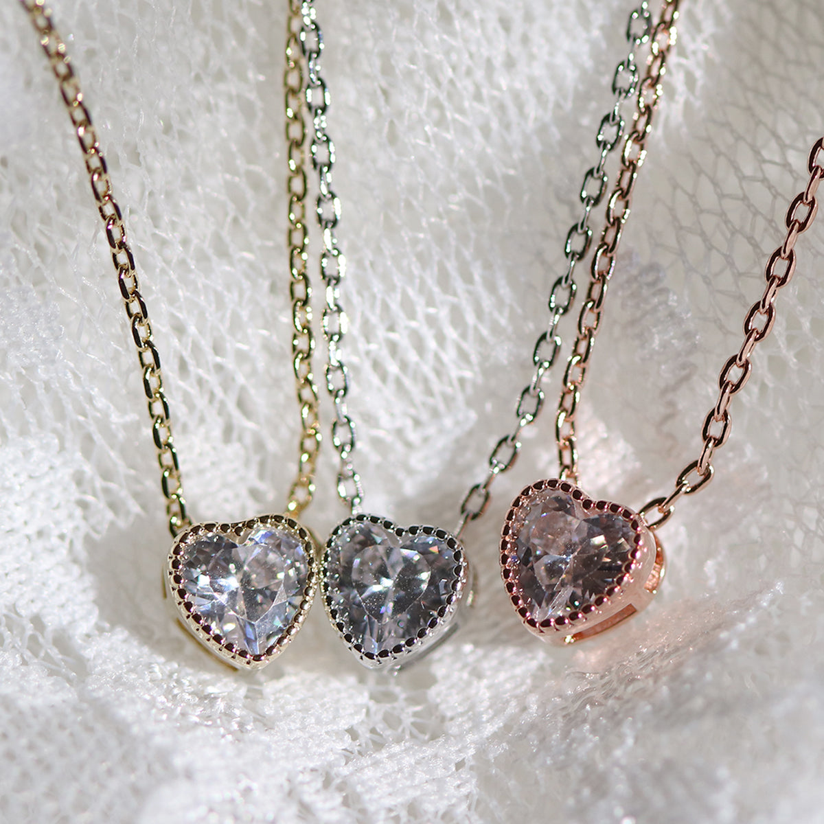 Heart cubic necklace