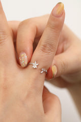 Flower cubic ring