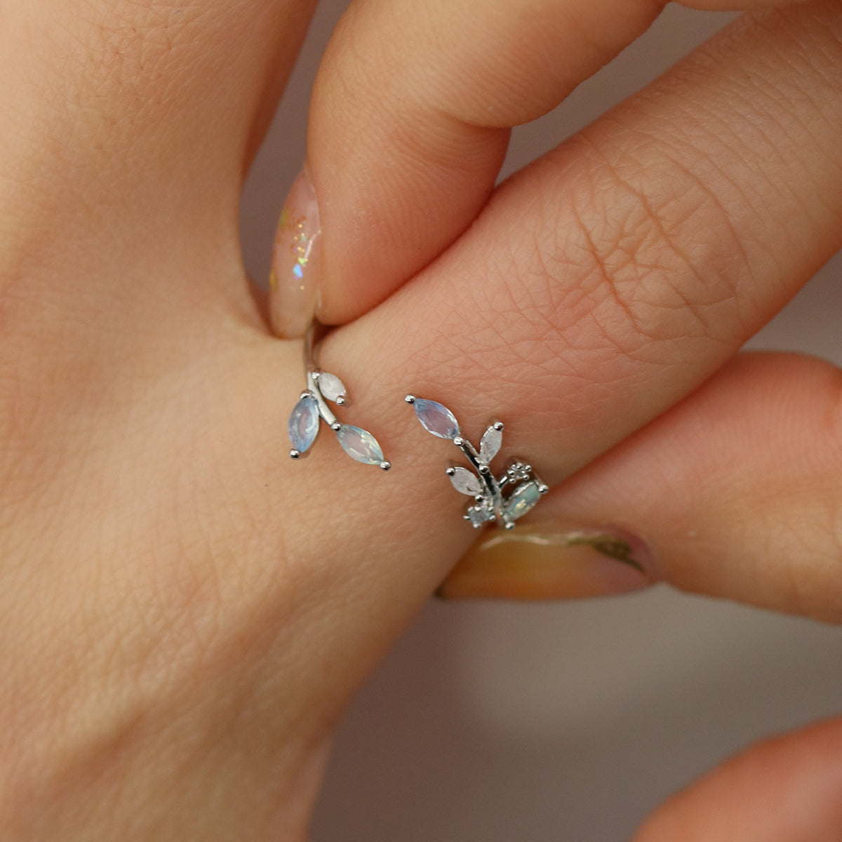 Moonstone vine ring