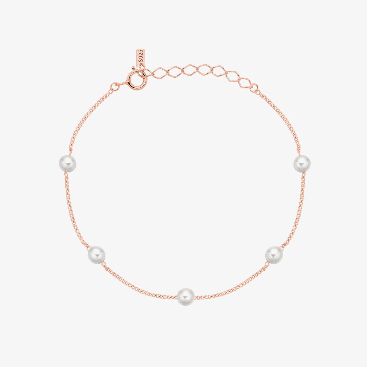 Five pearl relayed bracelet