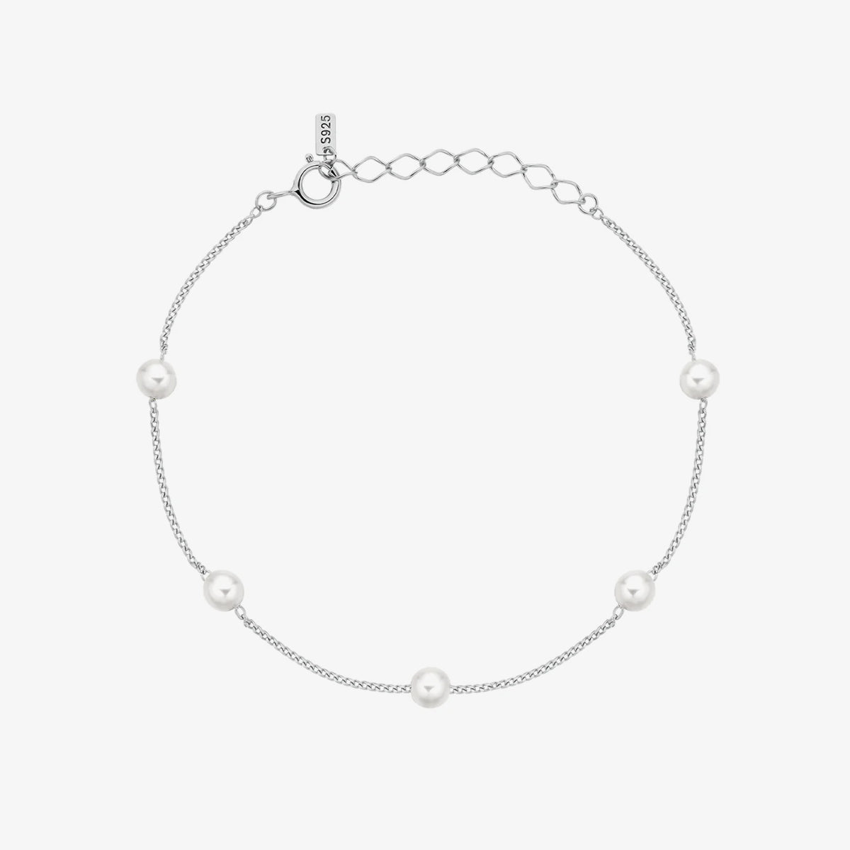 Five pearl relayed bracelet