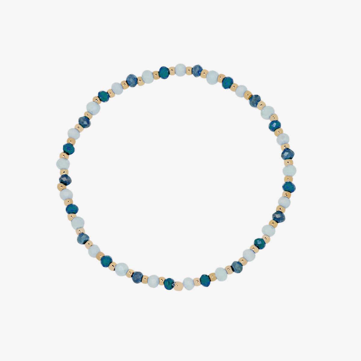 Gemstone stretchable bracelet