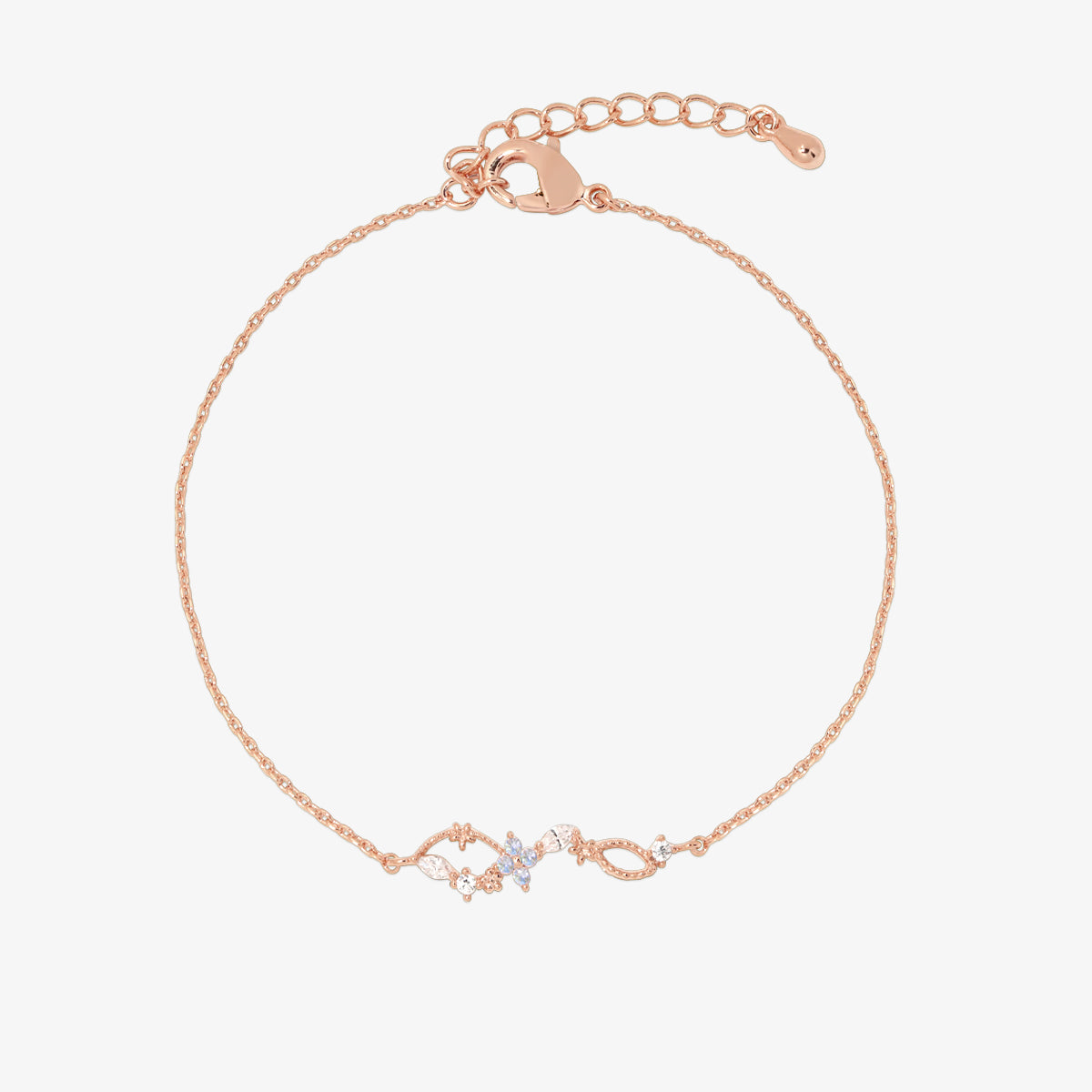 Moonstone daisy cubic bracelet