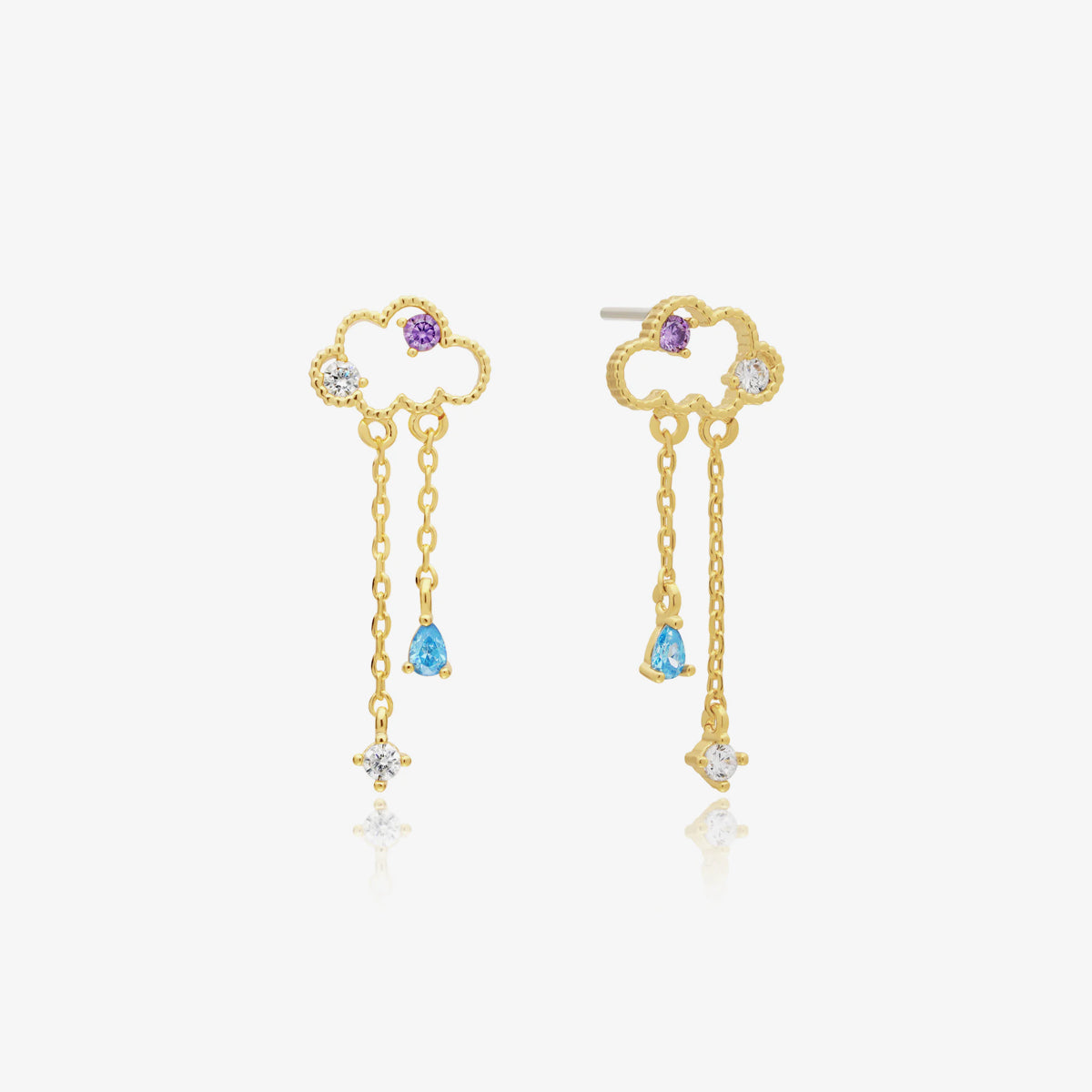 Cloud drop earrings