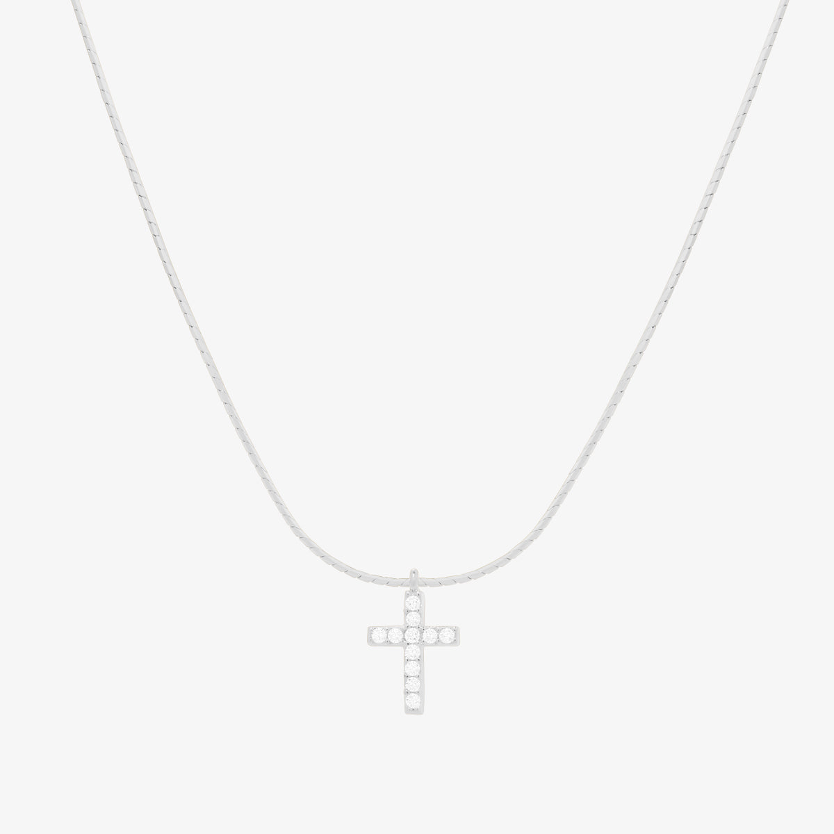 Cross pendant silk necklace