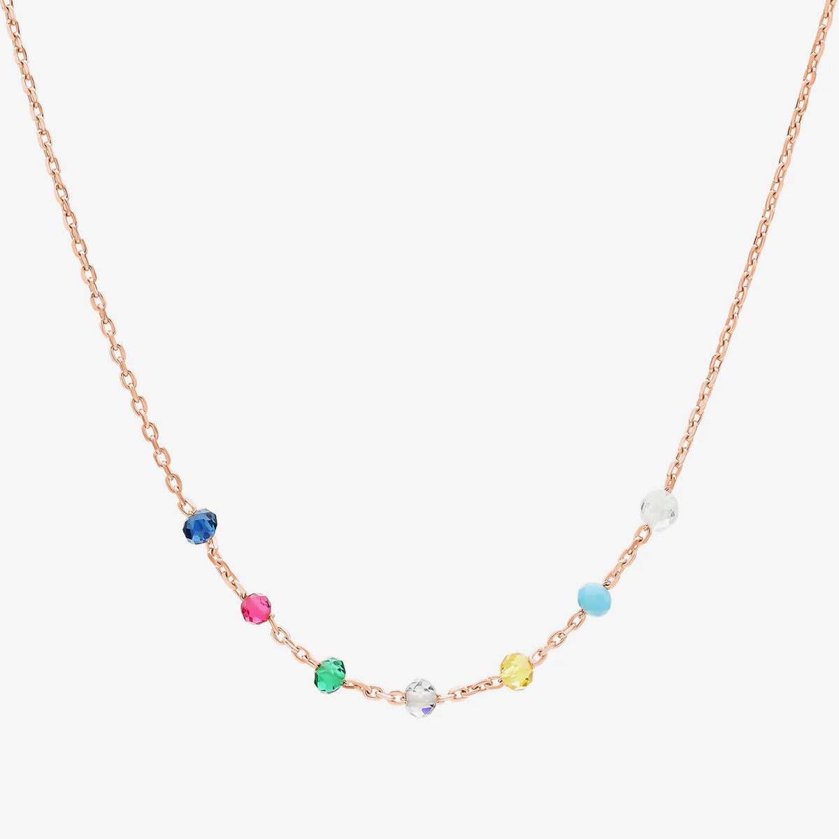 Rainbow gemstones necklace