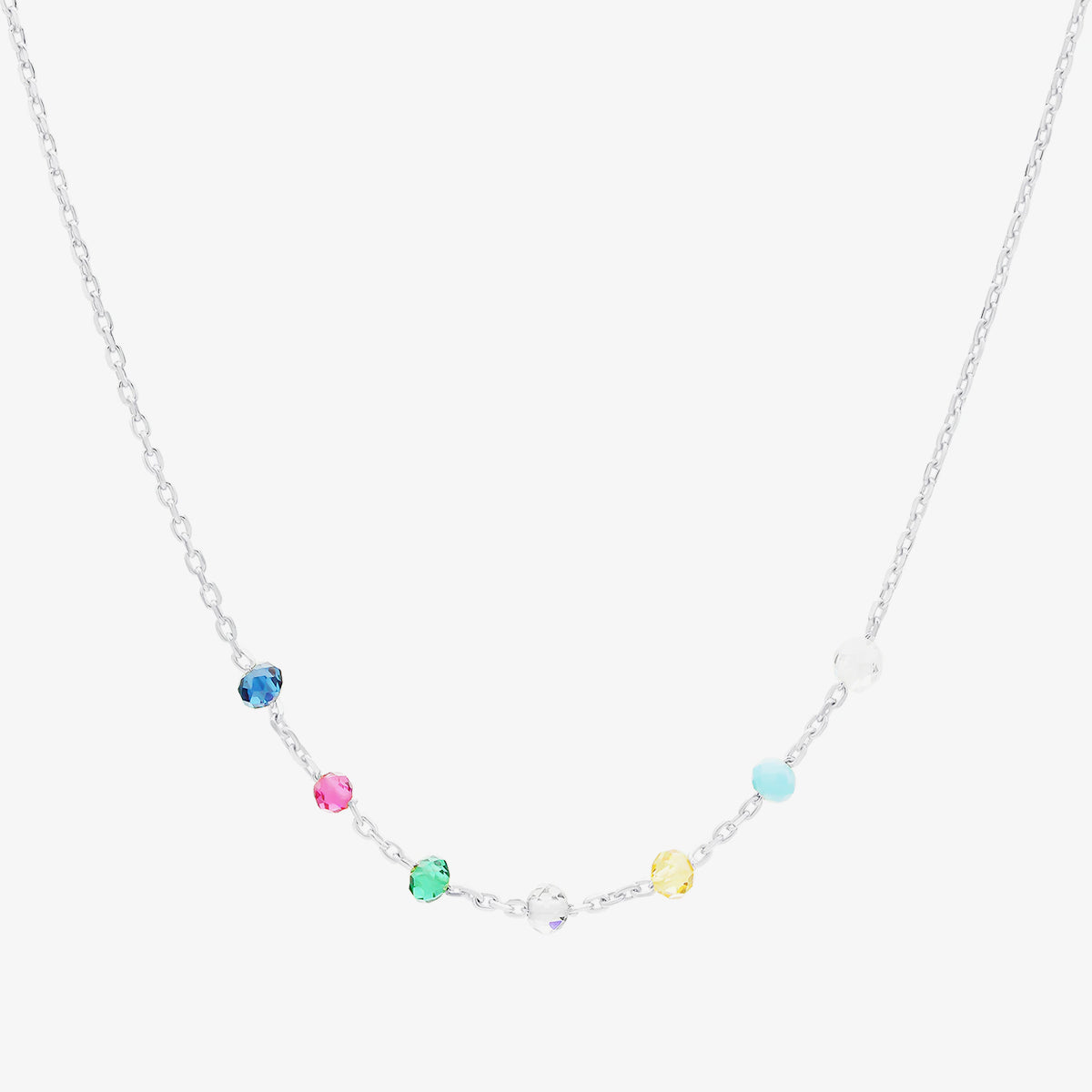 Rainbow gemstones necklace