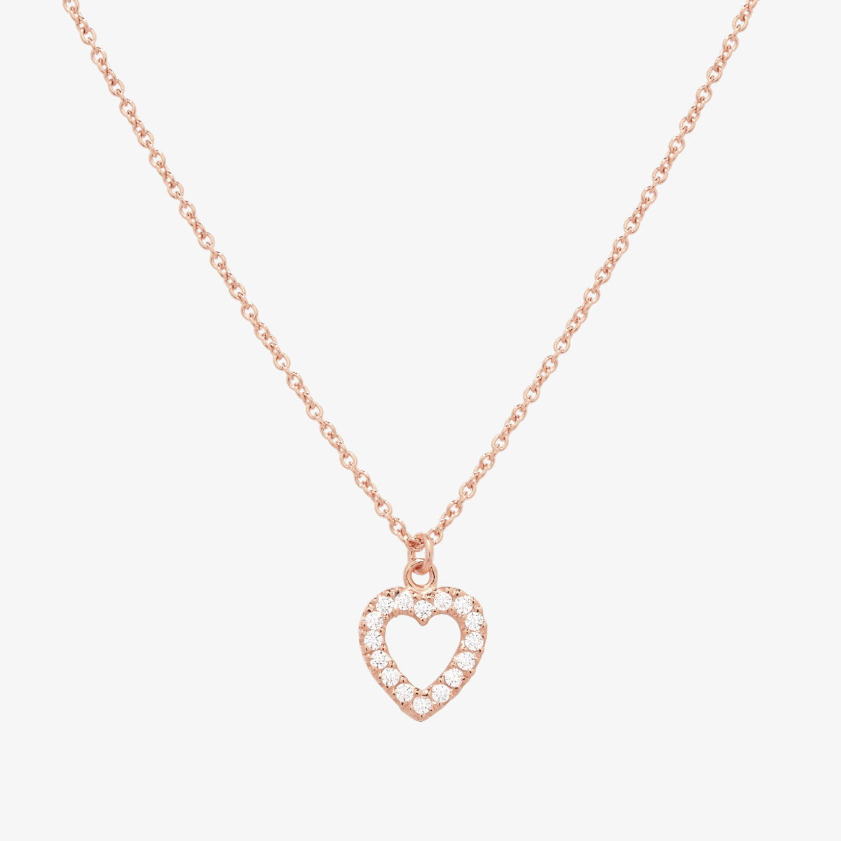 Cubic heart pendant necklace