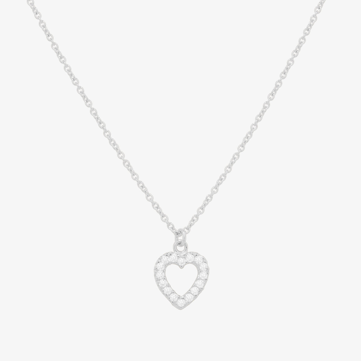 Cubic heart pendant necklace