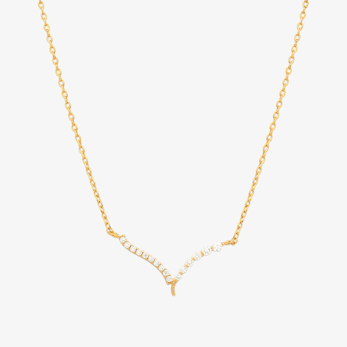 V-shape cubic necklace