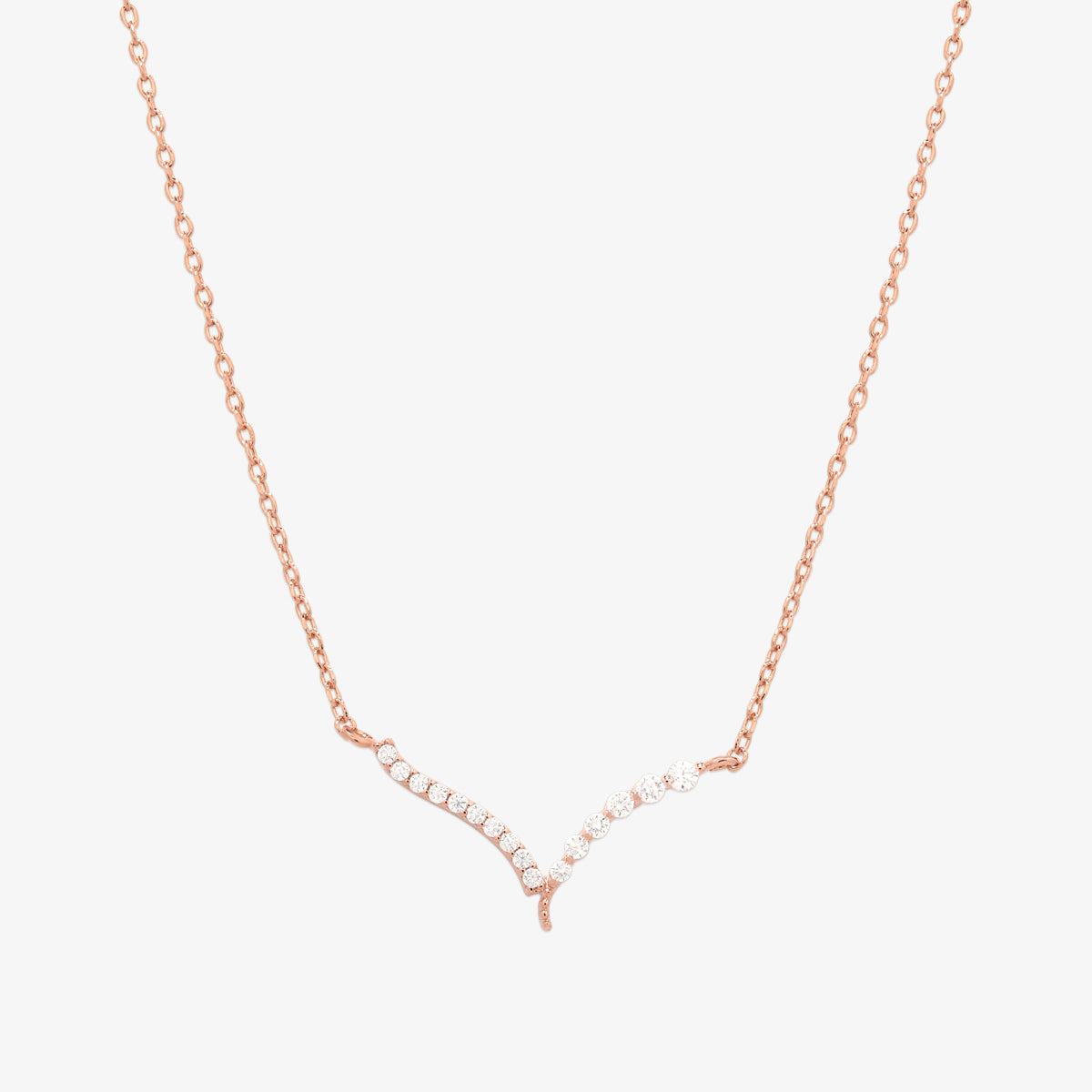 V-shape cubic necklace