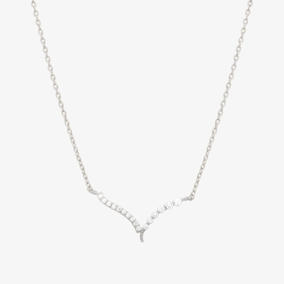 V-shape cubic necklace