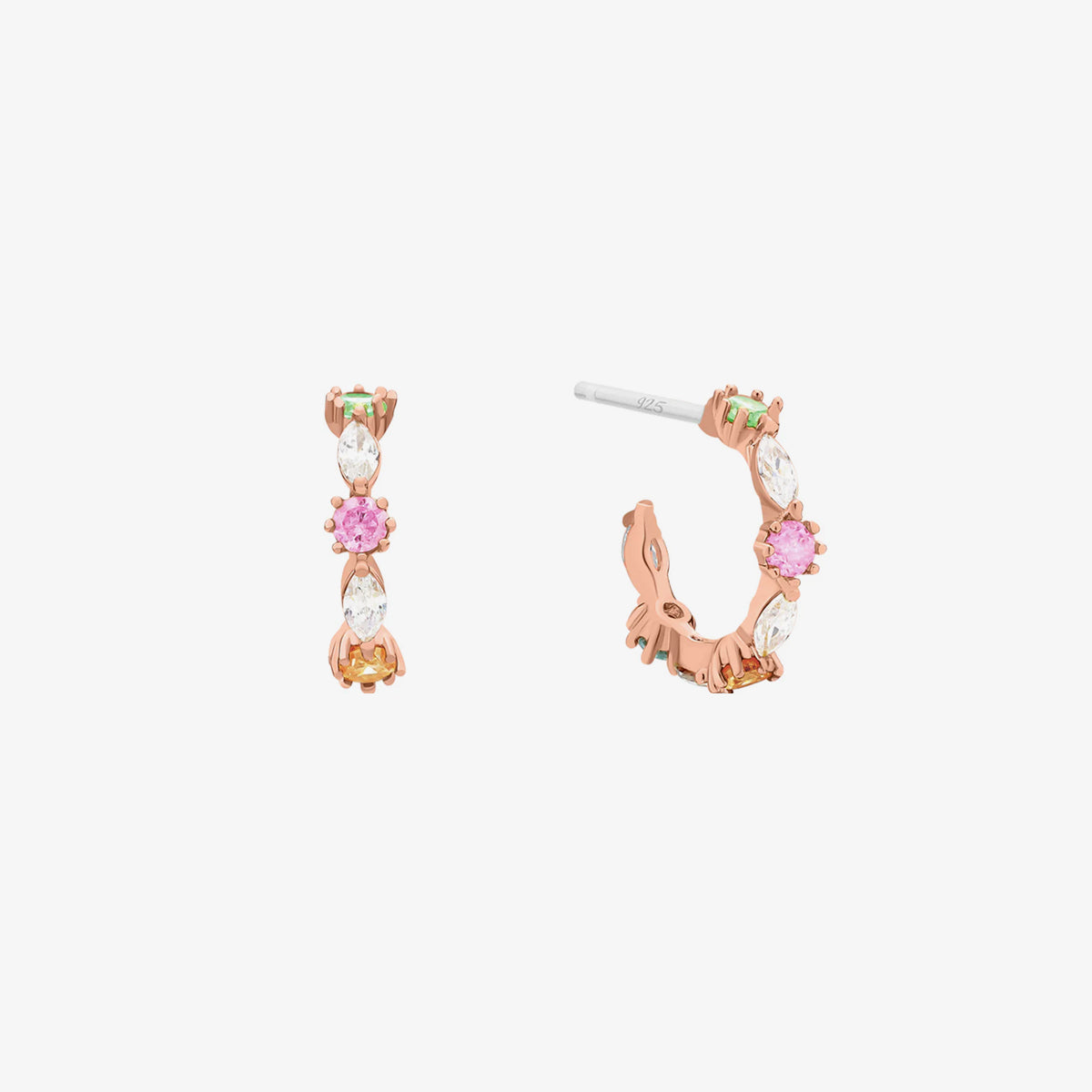 Pastel semi-hoop earrings