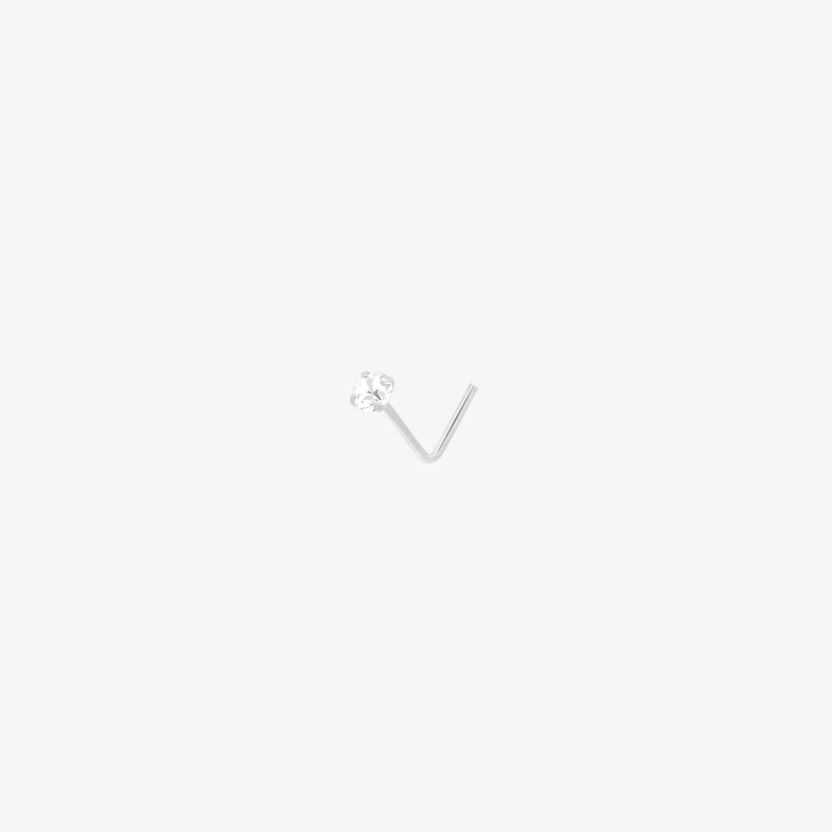 Tiny Cubic Zirconia Nose L-Stud