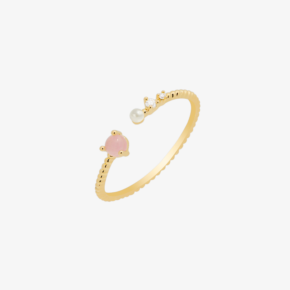 Pink pearl ring