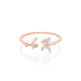 Flower cubic ring