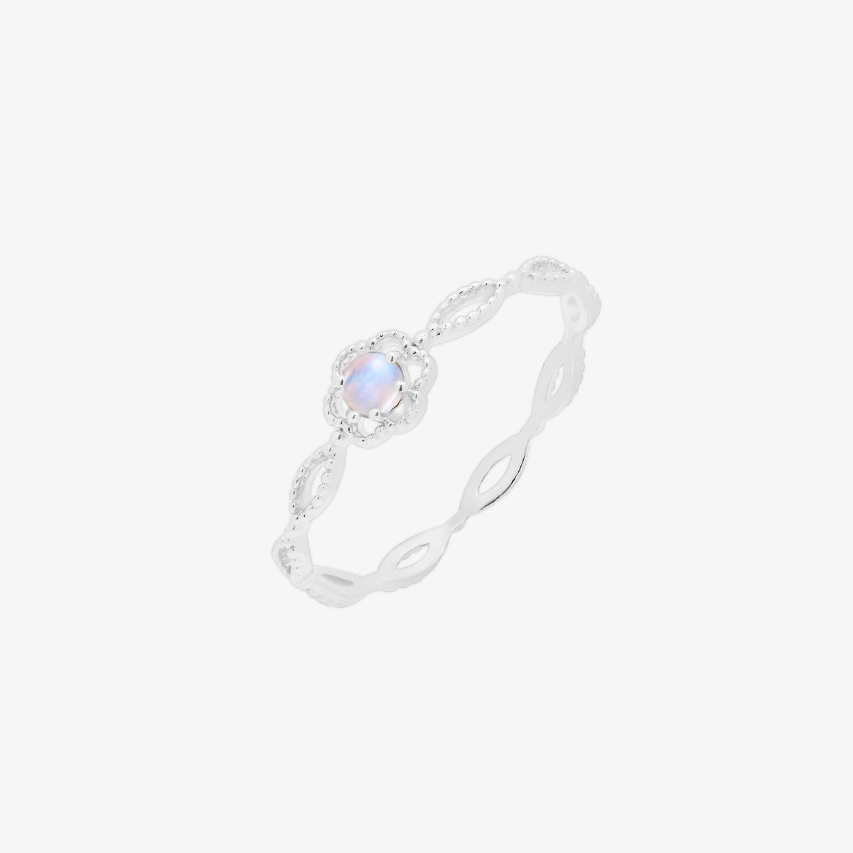 Moonstone rose ring