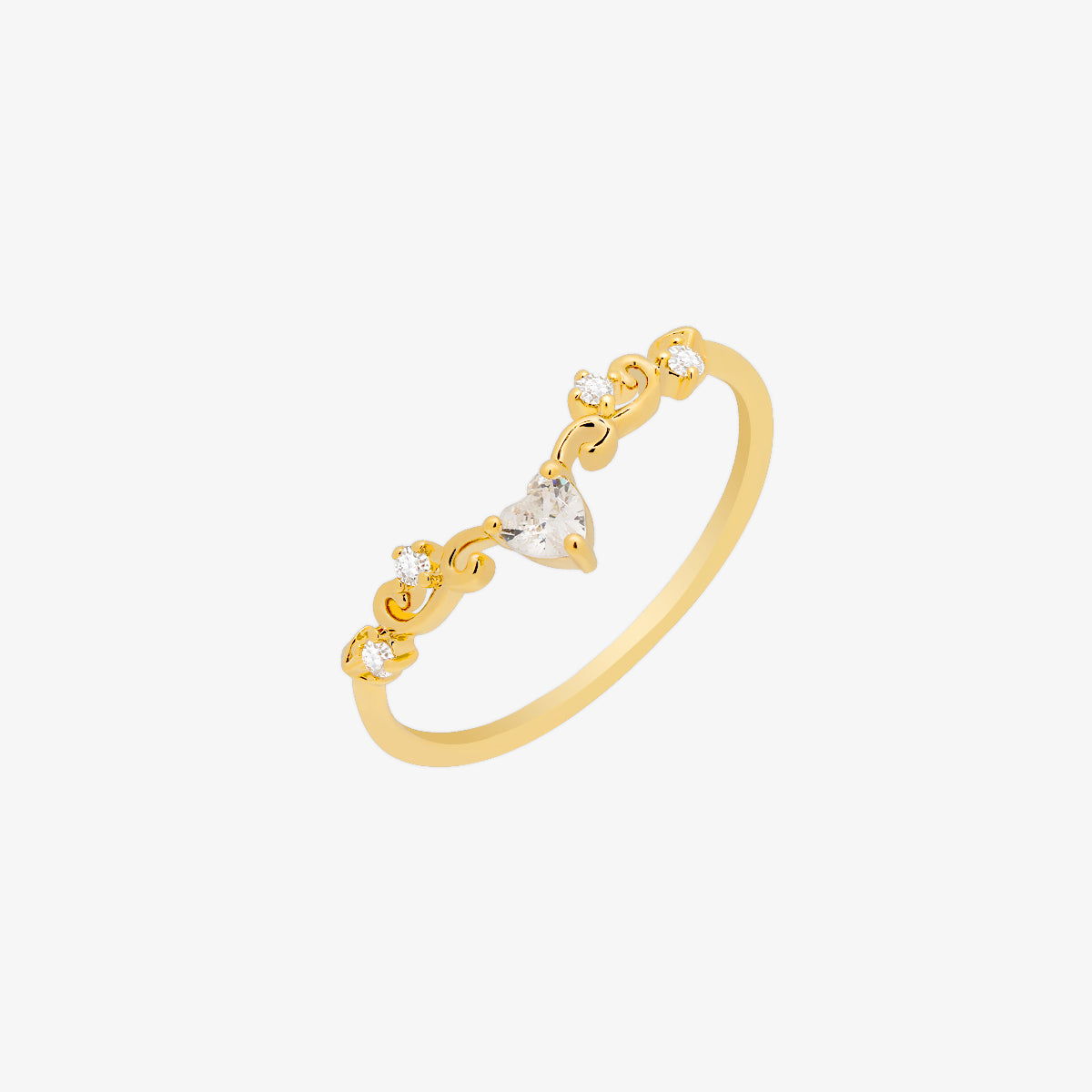 Elegant heart ring