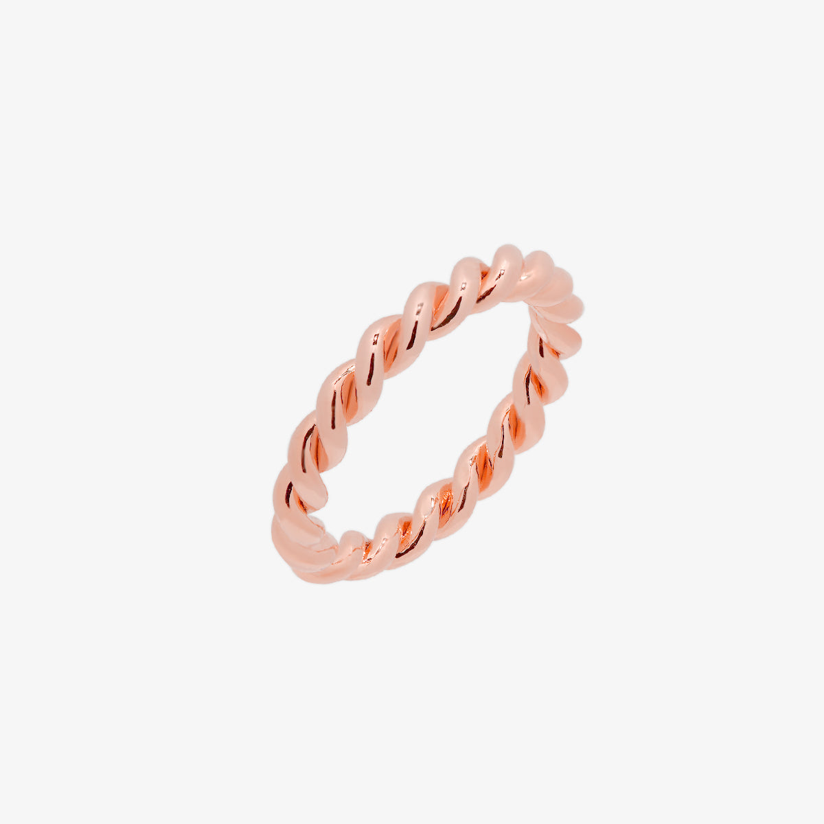 Silver simple twisted ring