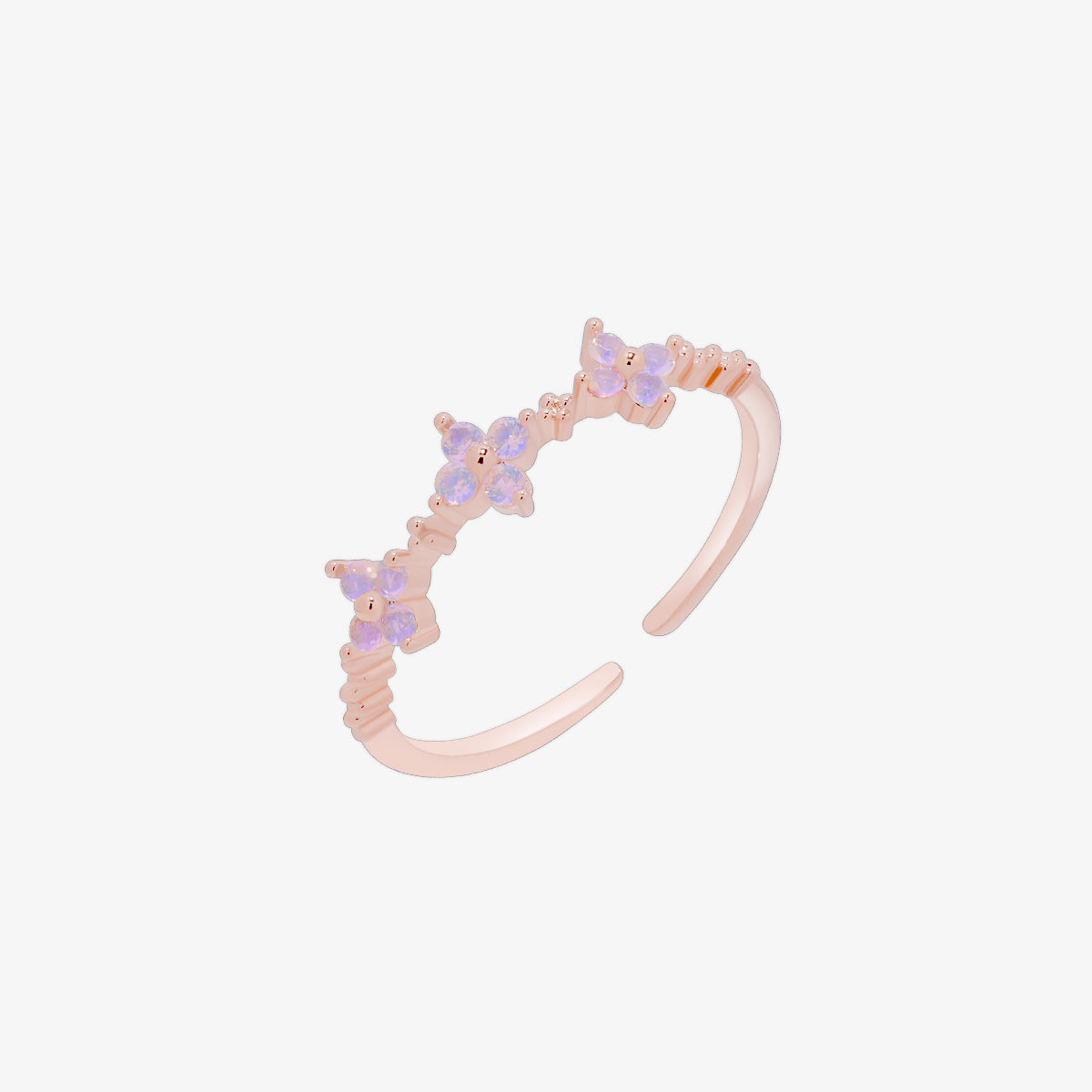 Moonstone daisy ring