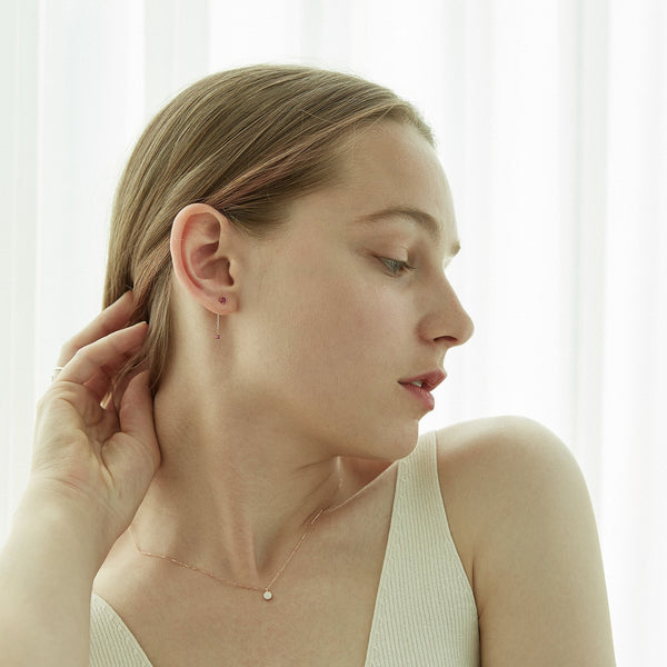 Cubic drop earrings