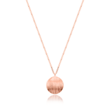 Curved circle necklace