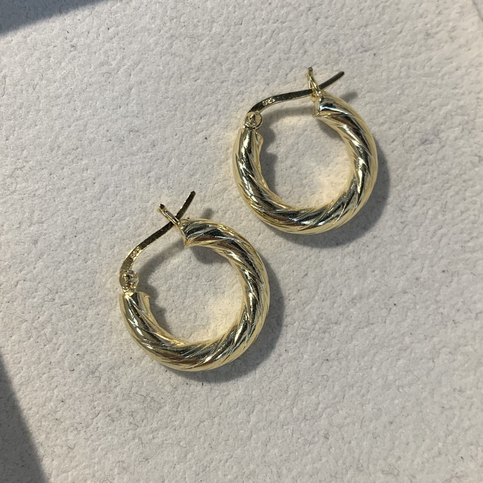 Chunky clicker hoop earrings