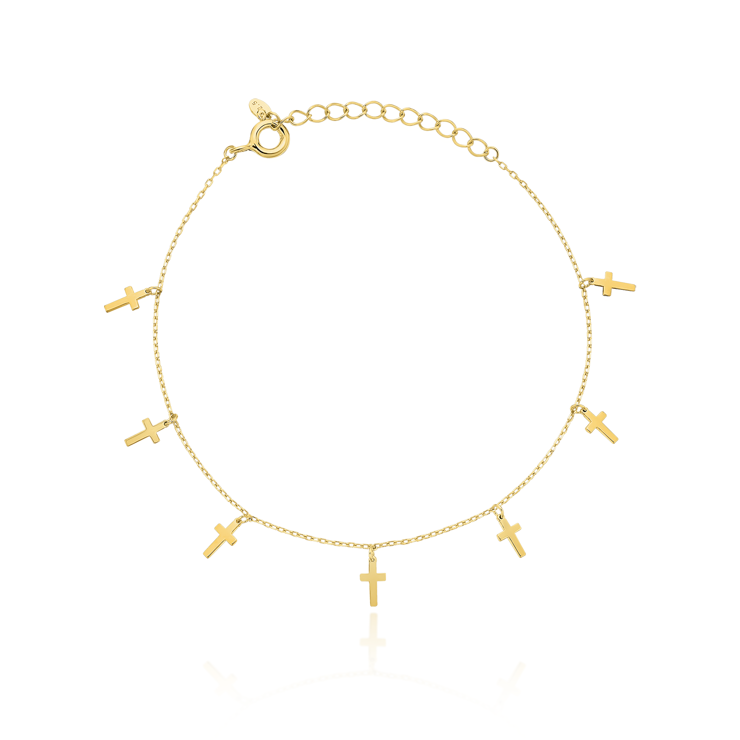 Cross drop bracelet