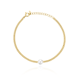 Simple pearl chain bracelet