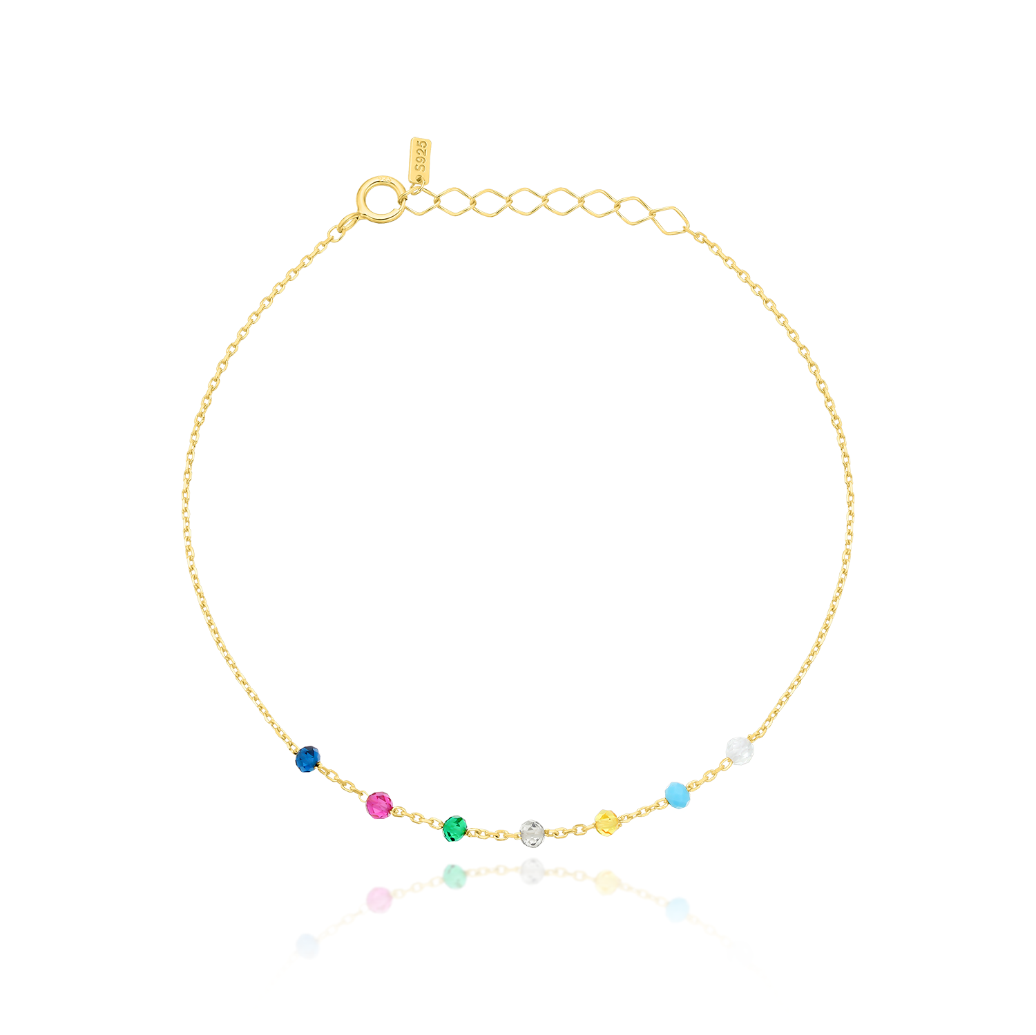 Rainbow gemstones bracelet