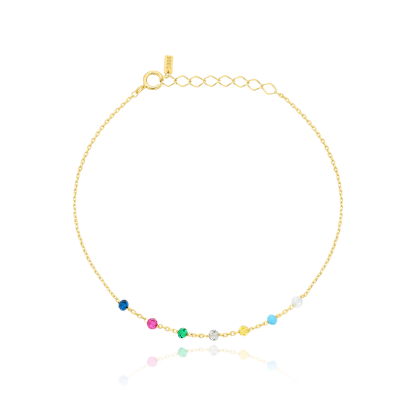 Rainbow gemstones bracelet