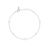 Five pearl relayed bracelet