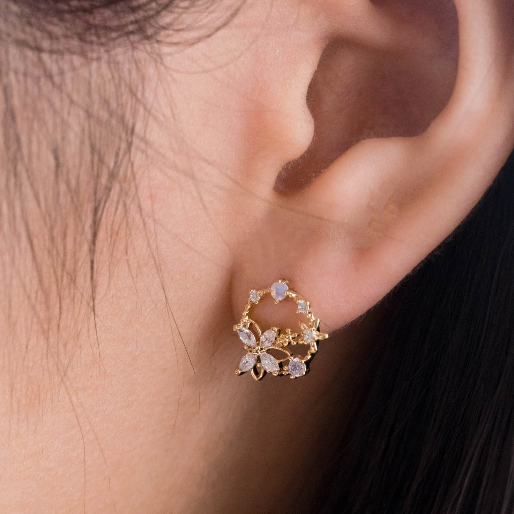 Pastel blue flower Earrings