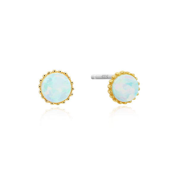 opal geo earrings