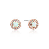 Opal cubic stud earrings