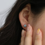 Colourful saturn earrings