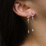Blue milkyway dangle earrings