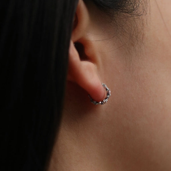 Pastel semi-hoop earrings