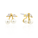 Pearl cherry earrings